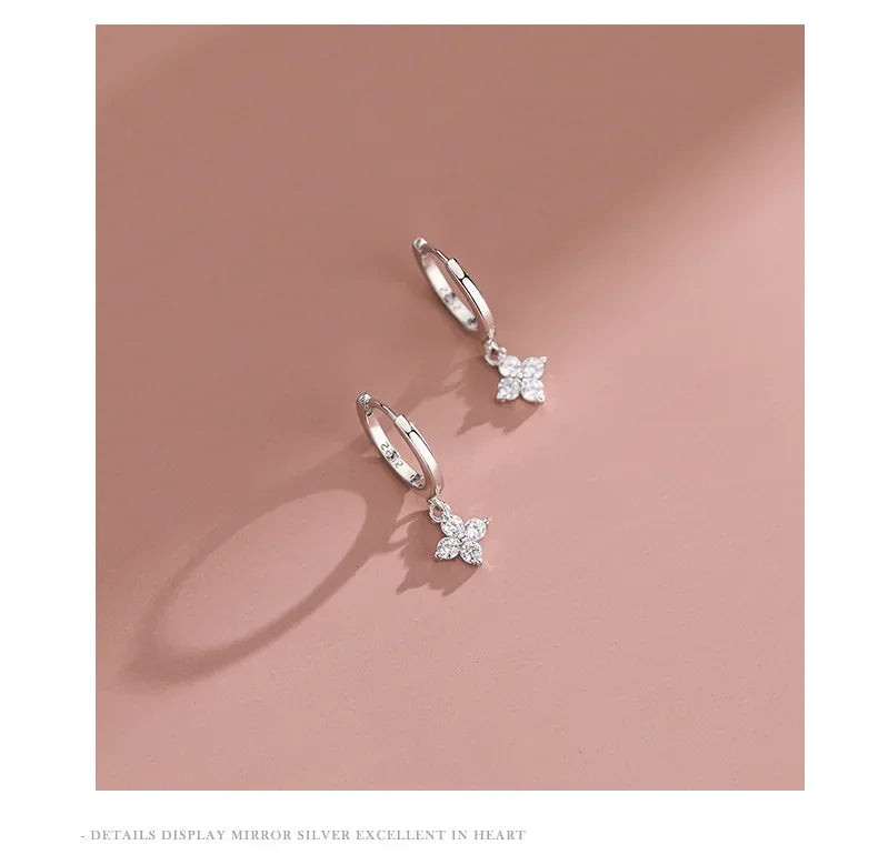 Créoles Feuille Argent