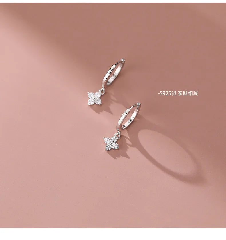 Créoles Feuille Argent